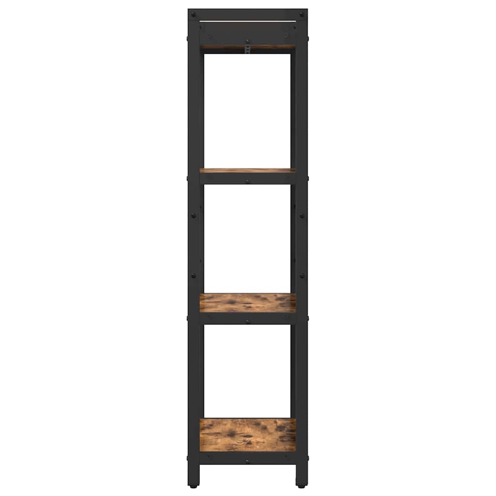 Knihovna 40 X 30 X 119 Cm Kompozitní Dřevo Kouřový Dub