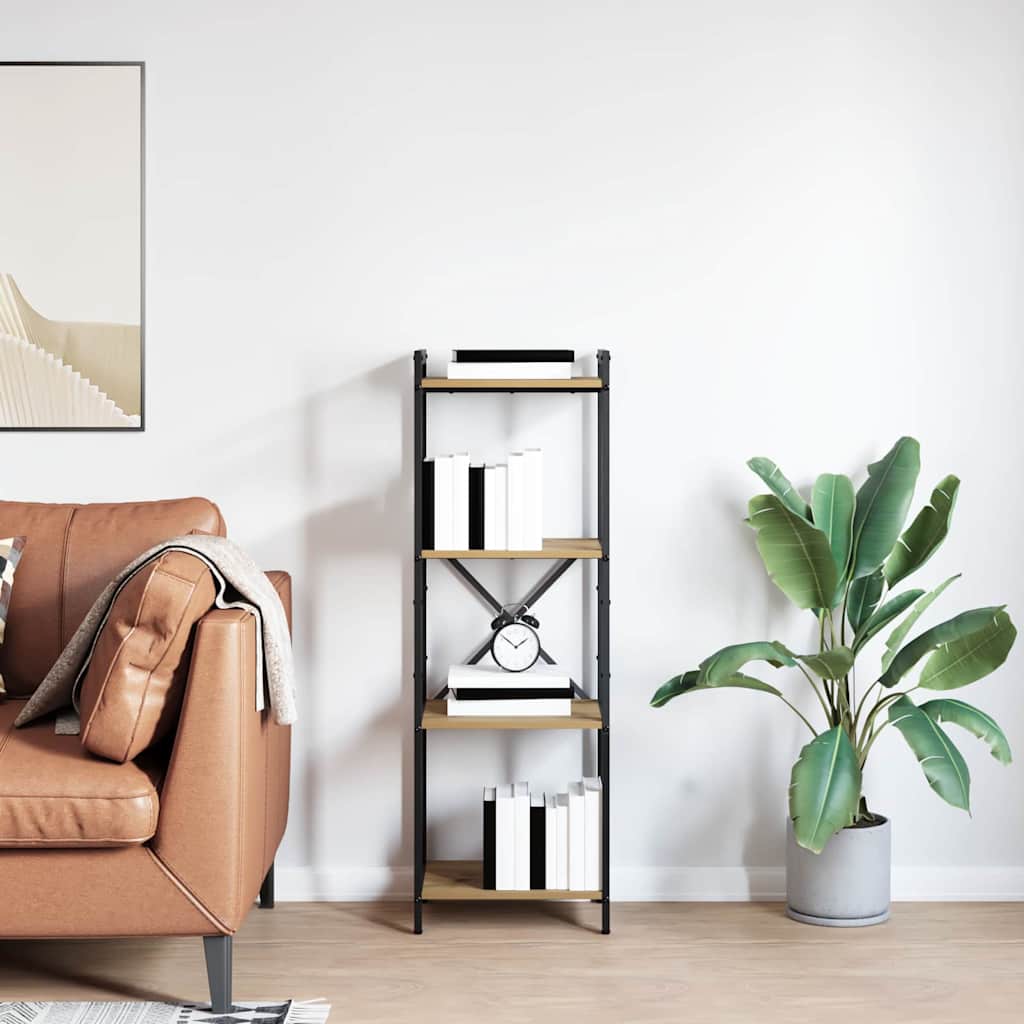 Knihovna 40 X 30 X 119 Cm Kompozitní Dřevo Artisanový Dub