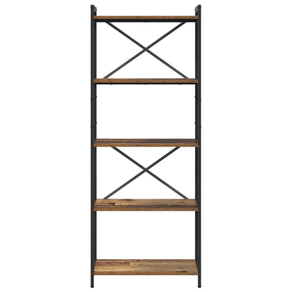 Knihovna 60 X 30 X 155 Cm Kompozitní Dřevo Staré Dřevo