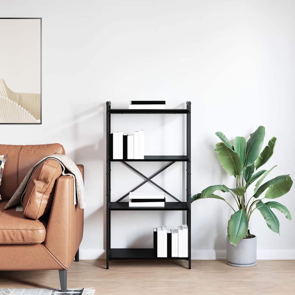 Knihovna 60 X 30 X 120 Cm Kompozitní Dřevo Černý Dub