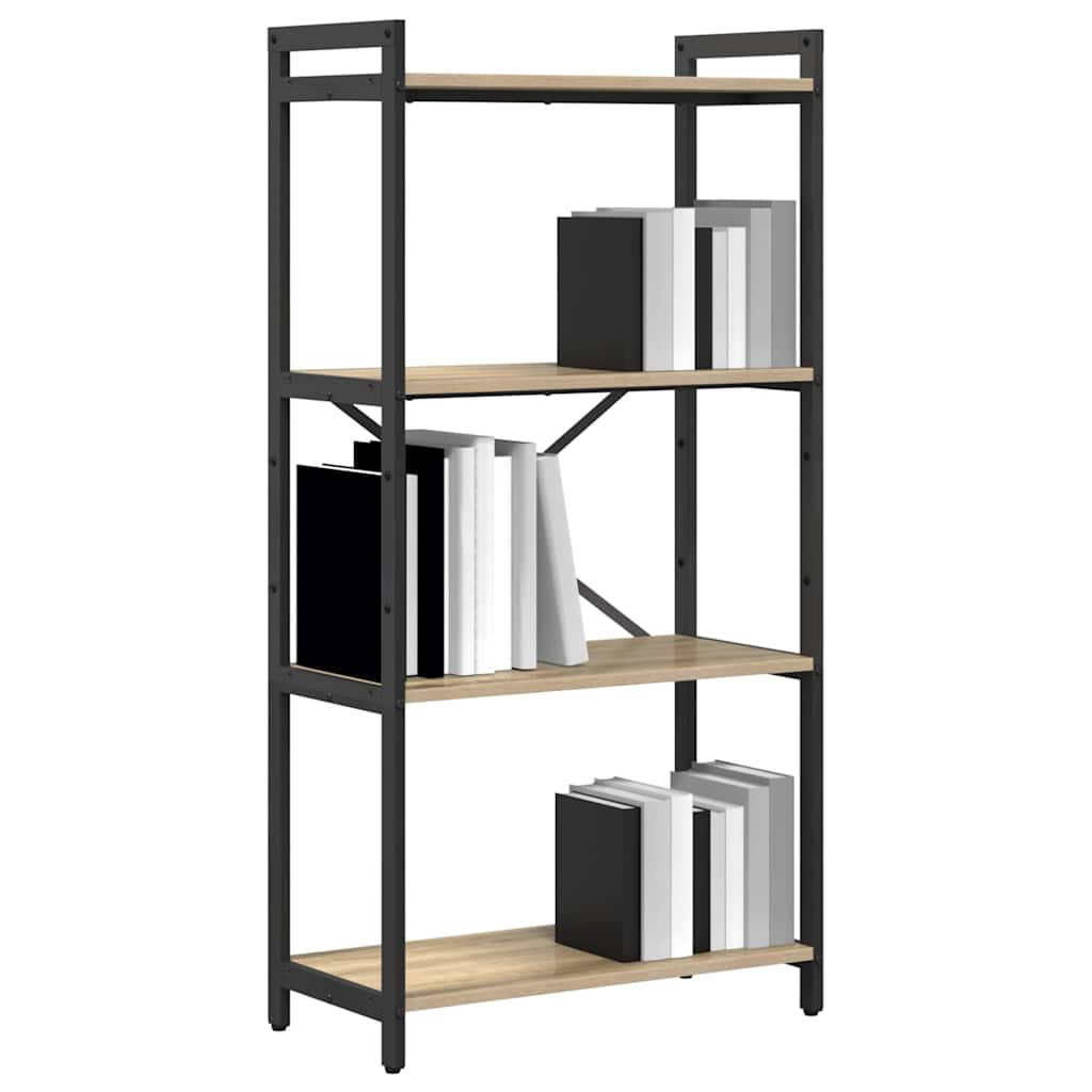 Knihovna 60 X 30 X 120 Cm Kompozitní Dřevo Sonoma Dub
