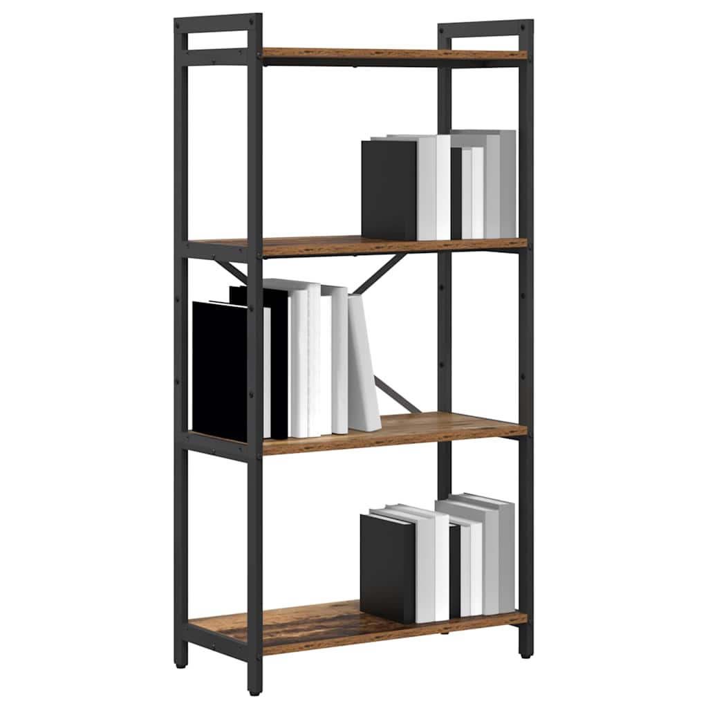 Knihovna 60 X 30 X 120 Cm Kompozitní Dřevo Staré Dřevo