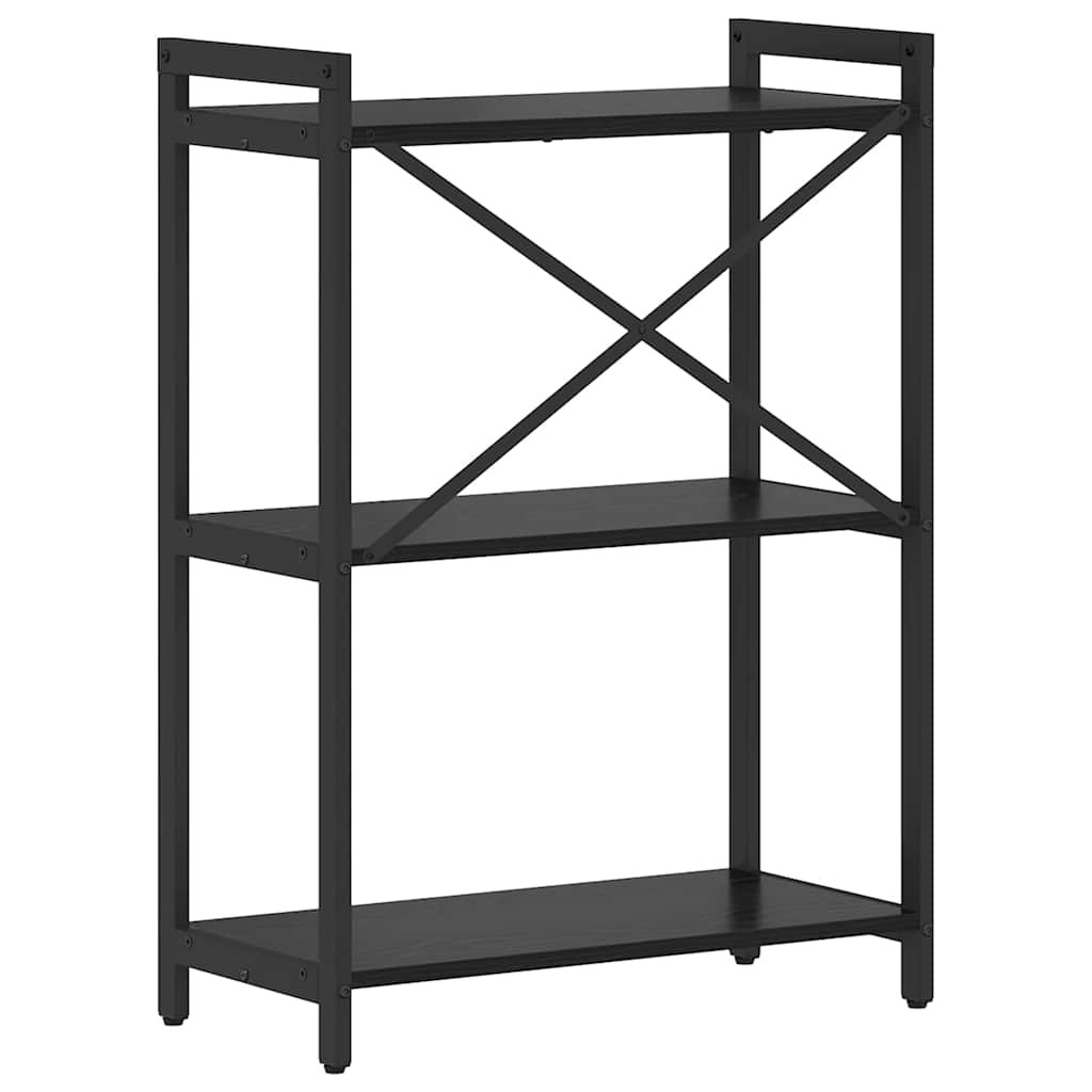 Knihovna 60 X 30 X 85 Cm Kompozitní Dřevo Černý Dub