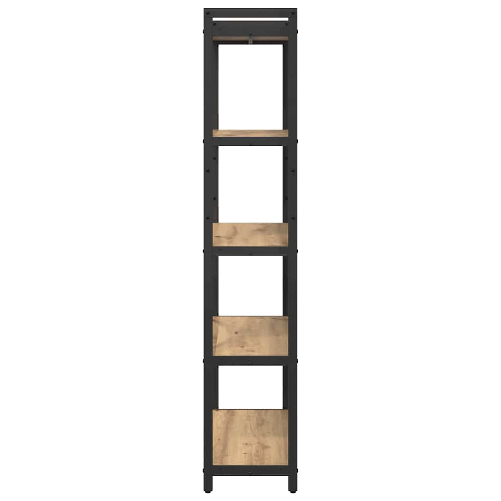 Knihovna 80 X 30 X 155 Cm Kompozitní Dřevo Artisanový Dub