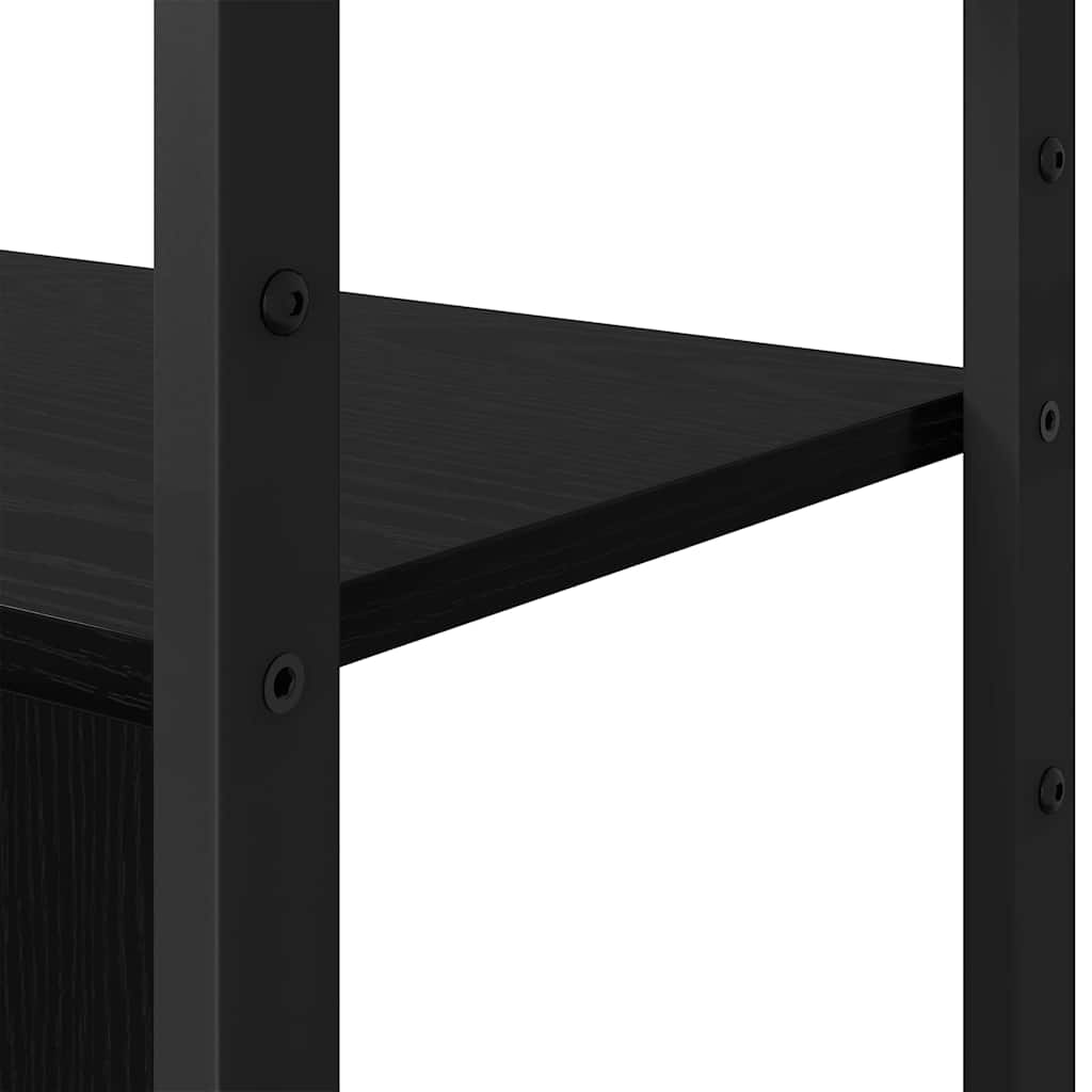 Knihovna 80 X 30 X 155,5 Cm Kompozitní Dřevo Černý Dub