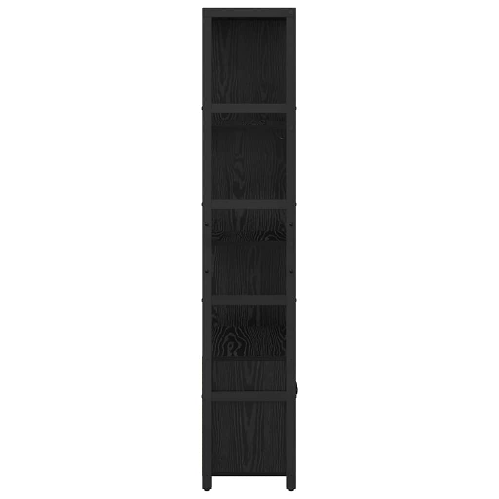 Knihovna 80 X 30 X 155,5 Cm Kompozitní Dřevo Černý Dub