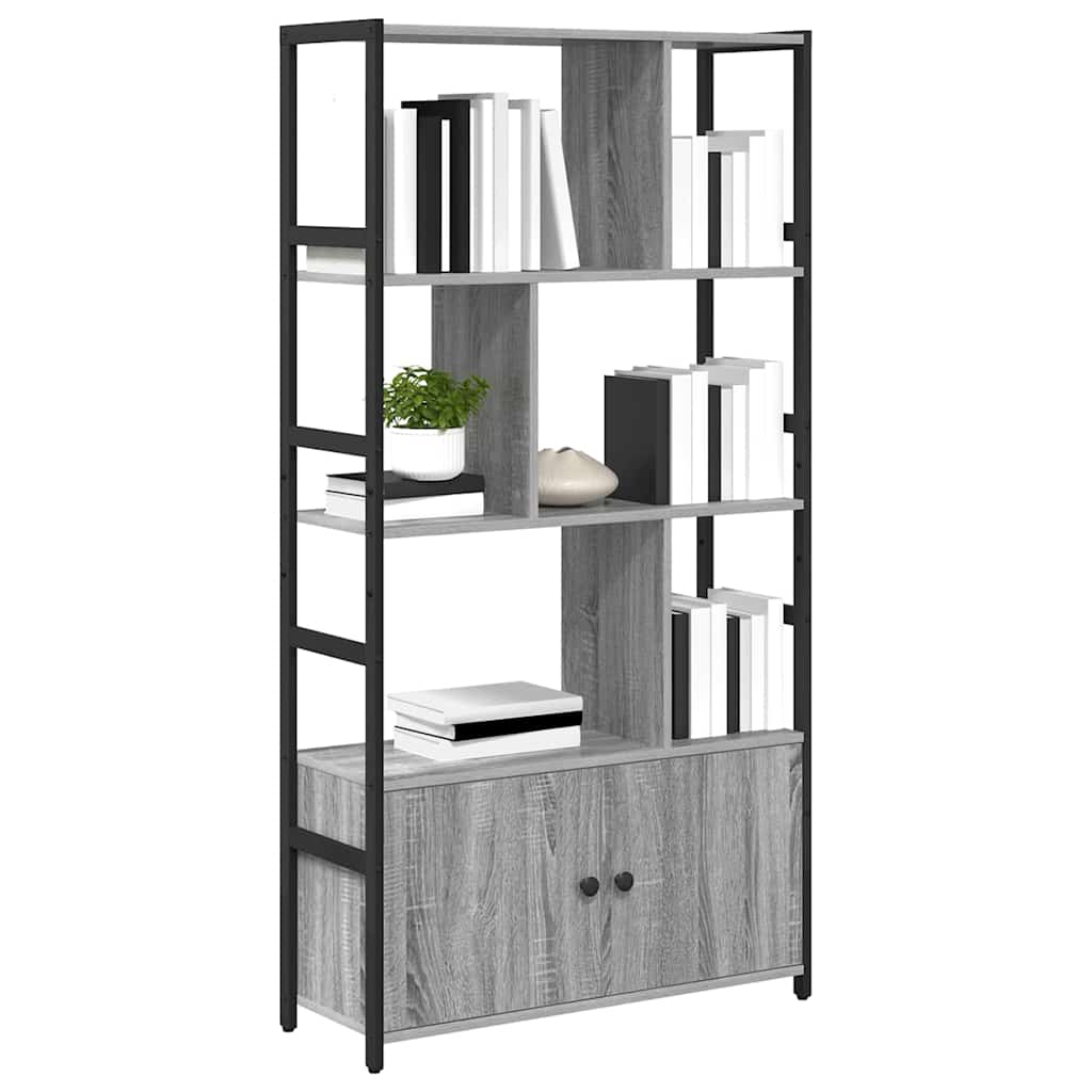 Knihovna 80 X 30 X 155,5 Cm Kompozitní Dřevo Šedá Sonoma