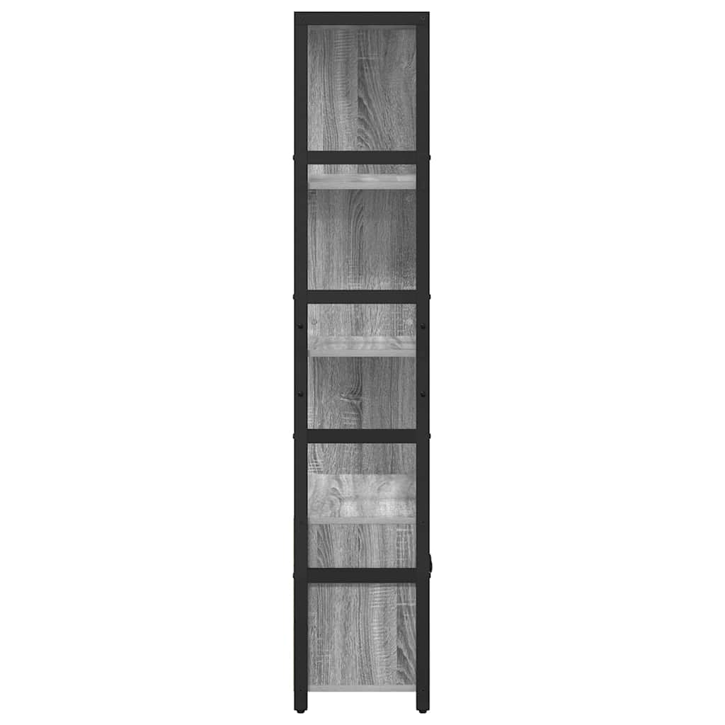 Knihovna 80 X 30 X 155,5 Cm Kompozitní Dřevo Šedá Sonoma