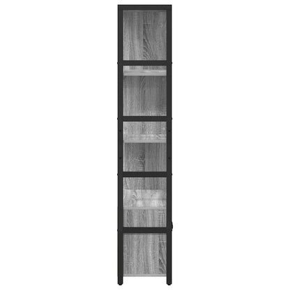 Knihovna 80 X 30 X 155,5 Cm Kompozitní Dřevo Šedá Sonoma