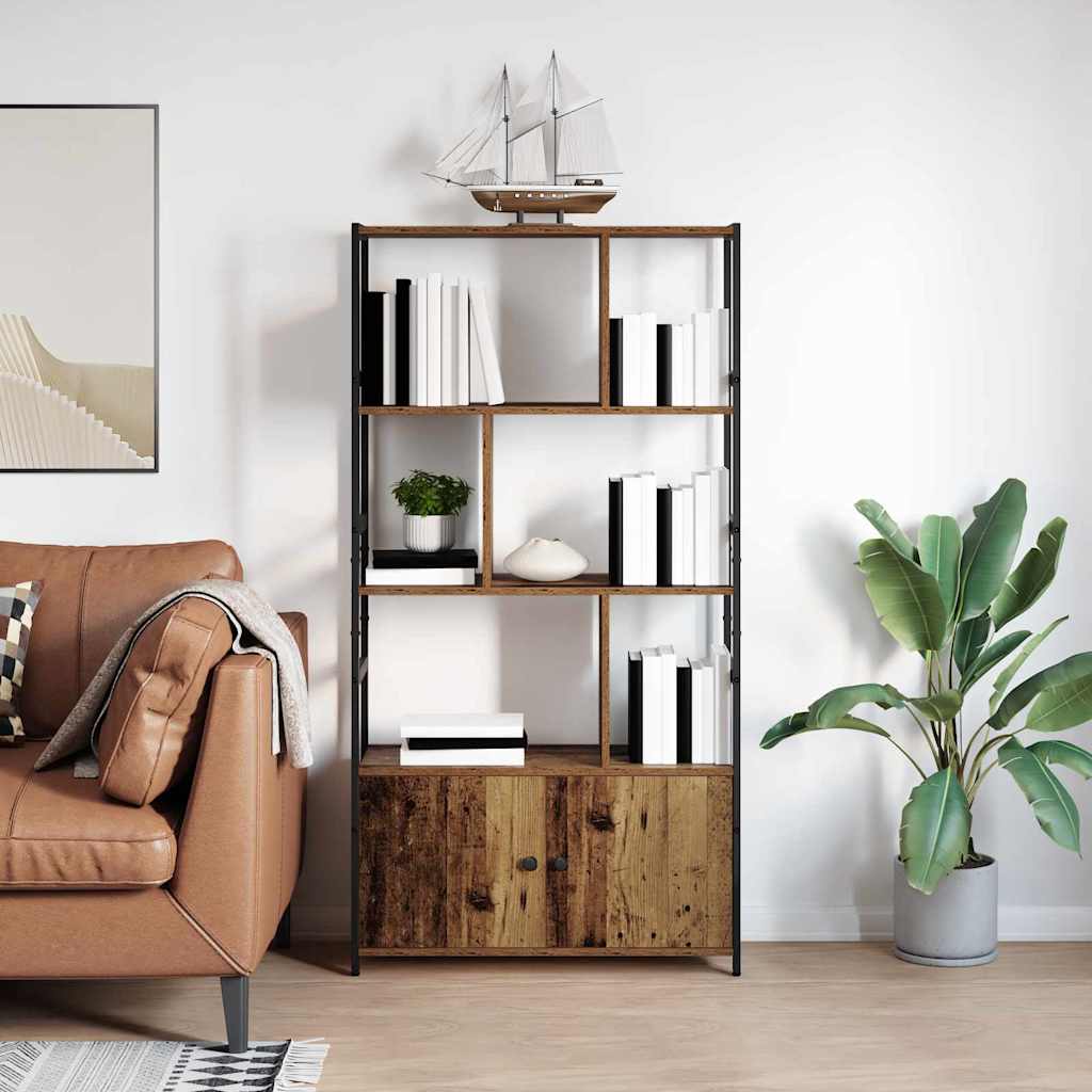 Knihovna 80 X 30 X 155,5 Cm Kompozitní Dřevo Staré Dřevo