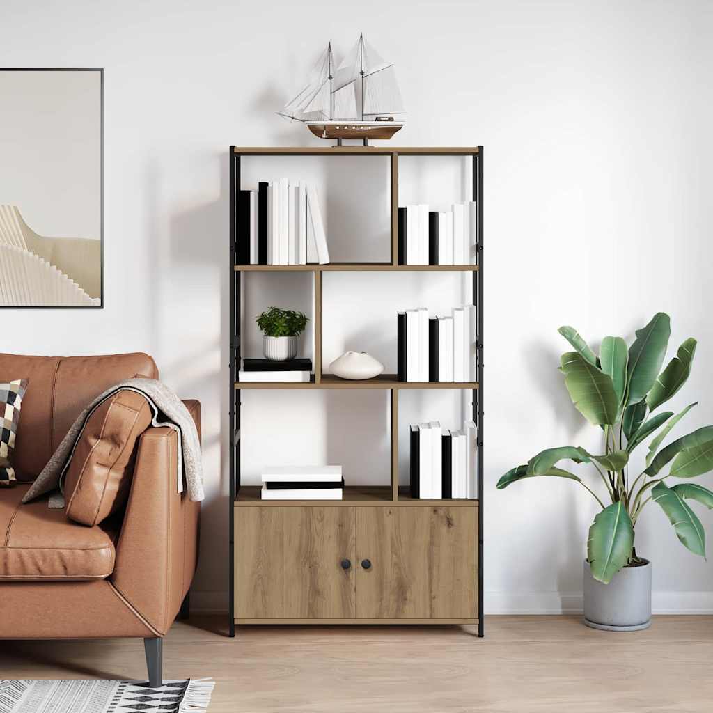 Knihovna 80 X 30 X 155,5 Cm Kompozitní Dřevo Artisanový Dub