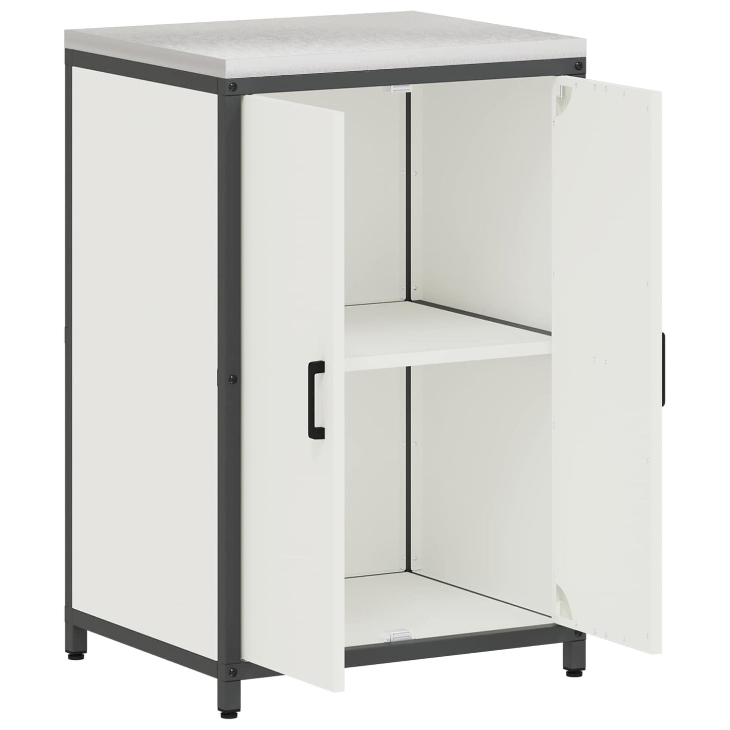 Úložná Skříňka Do Kuchyně Hattem Bílá 60 X 50 X 92 Cm Ocel
