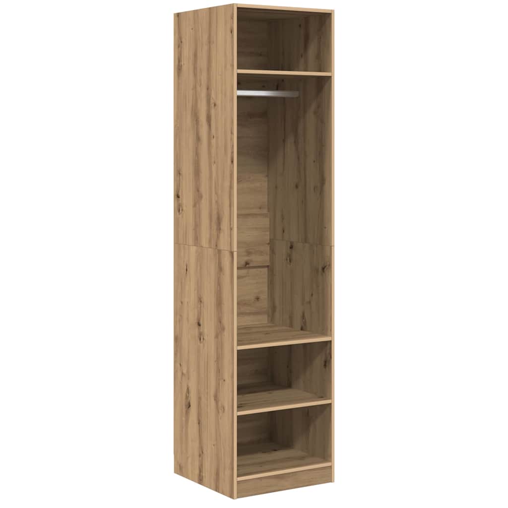 Šatní Skříň Artisanový Dub 50 X 50 X 200 Cm Kompozitní Dřevo