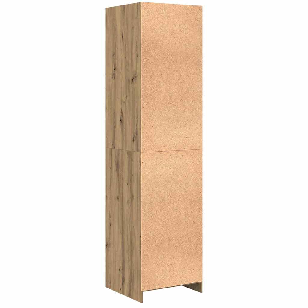 Šatní Skříň Artisanový Dub 50 X 50 X 200 Cm Kompozitní Dřevo