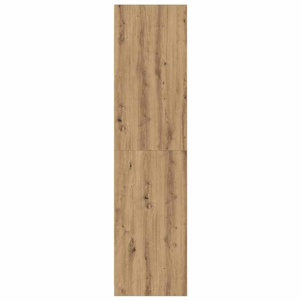 Šatní Skříň Artisanový Dub 50 X 50 X 200 Cm Kompozitní Dřevo