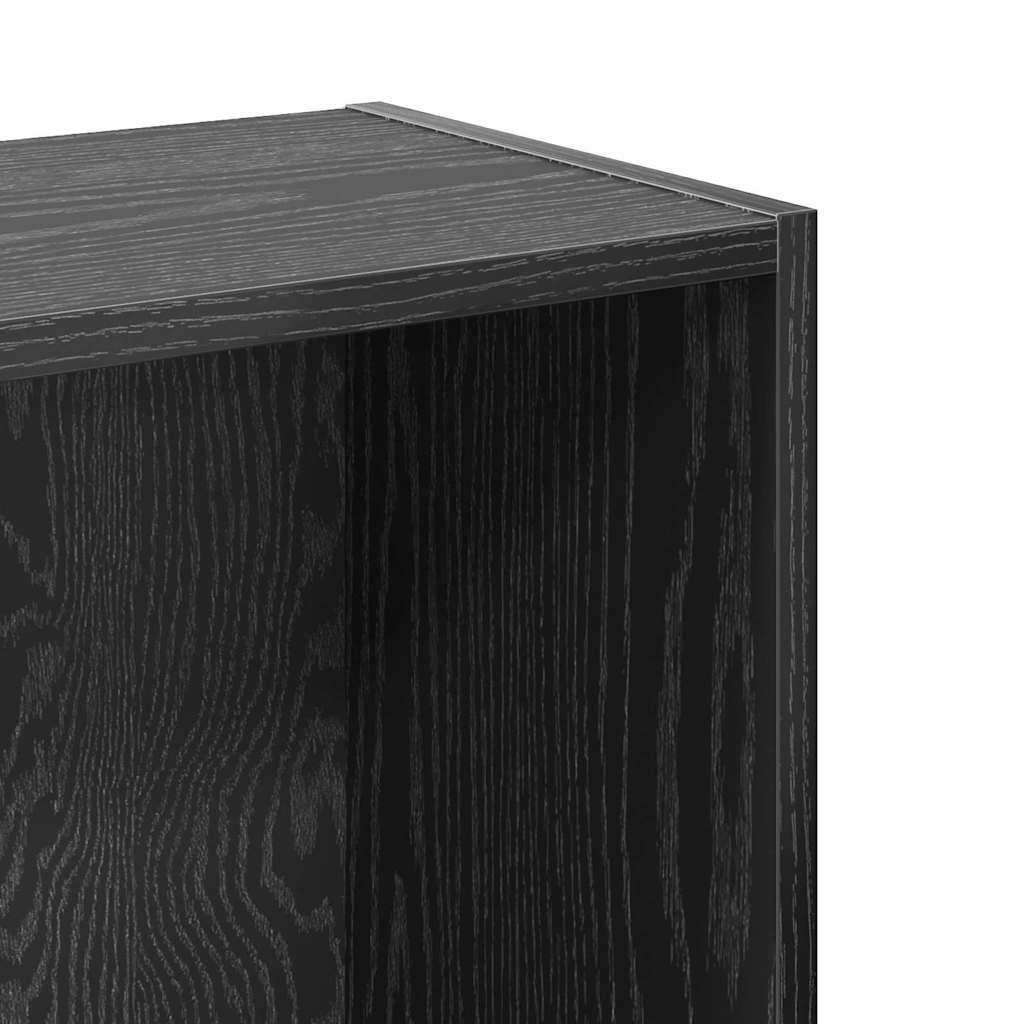 Knihovna 80 X 24 X 76 Cm Kompozitní Dřevo Černý Dub