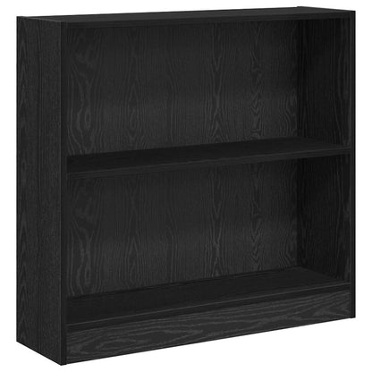Knihovna 80 X 24 X 76 Cm Kompozitní Dřevo Černý Dub
