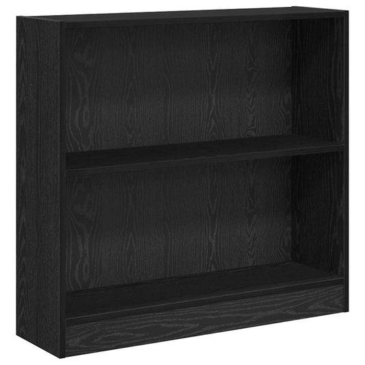 Knihovna 80 X 24 X 76 Cm Kompozitní Dřevo Černý Dub