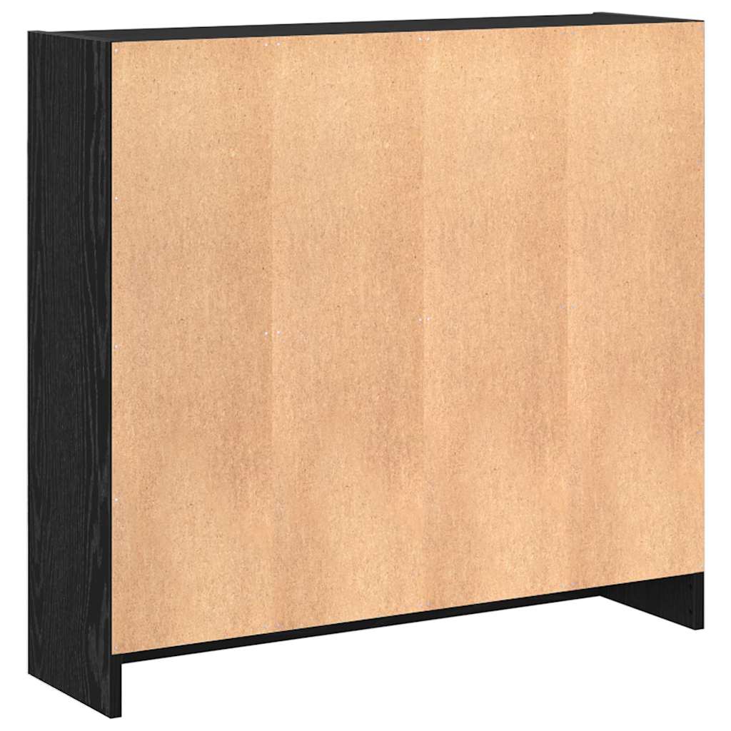 Knihovna 80 X 24 X 76 Cm Kompozitní Dřevo Černý Dub