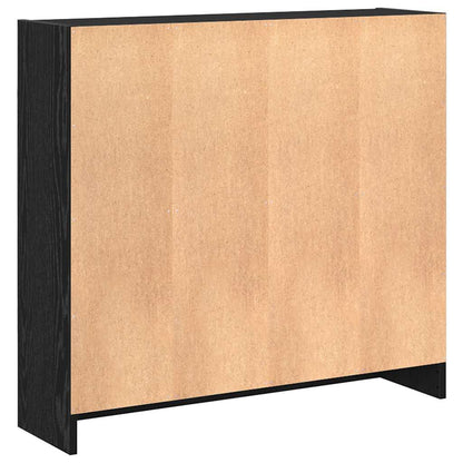 Knihovna 80 X 24 X 76 Cm Kompozitní Dřevo Černý Dub