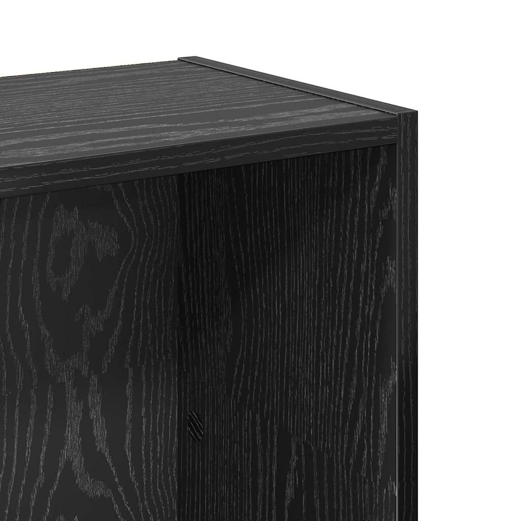 Knihovna 80 X 24 X 109 Cm Kompozitní Dřevo Černý Dub
