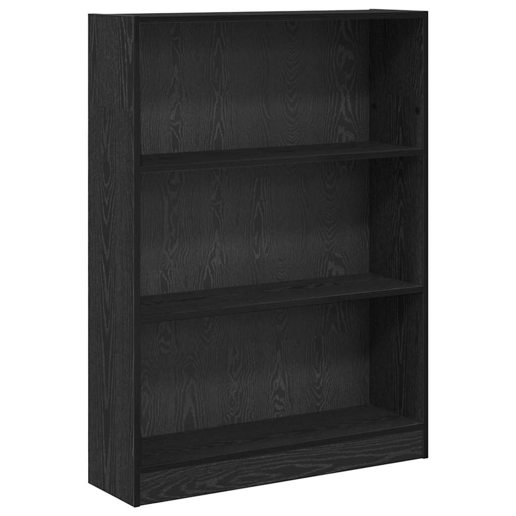 Knihovna 80 X 24 X 109 Cm Kompozitní Dřevo Černý Dub