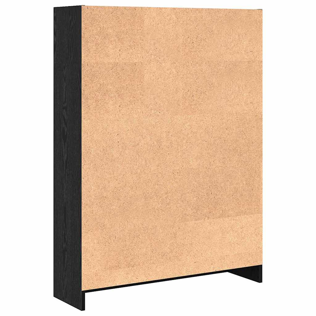Knihovna 80 X 24 X 109 Cm Kompozitní Dřevo Černý Dub