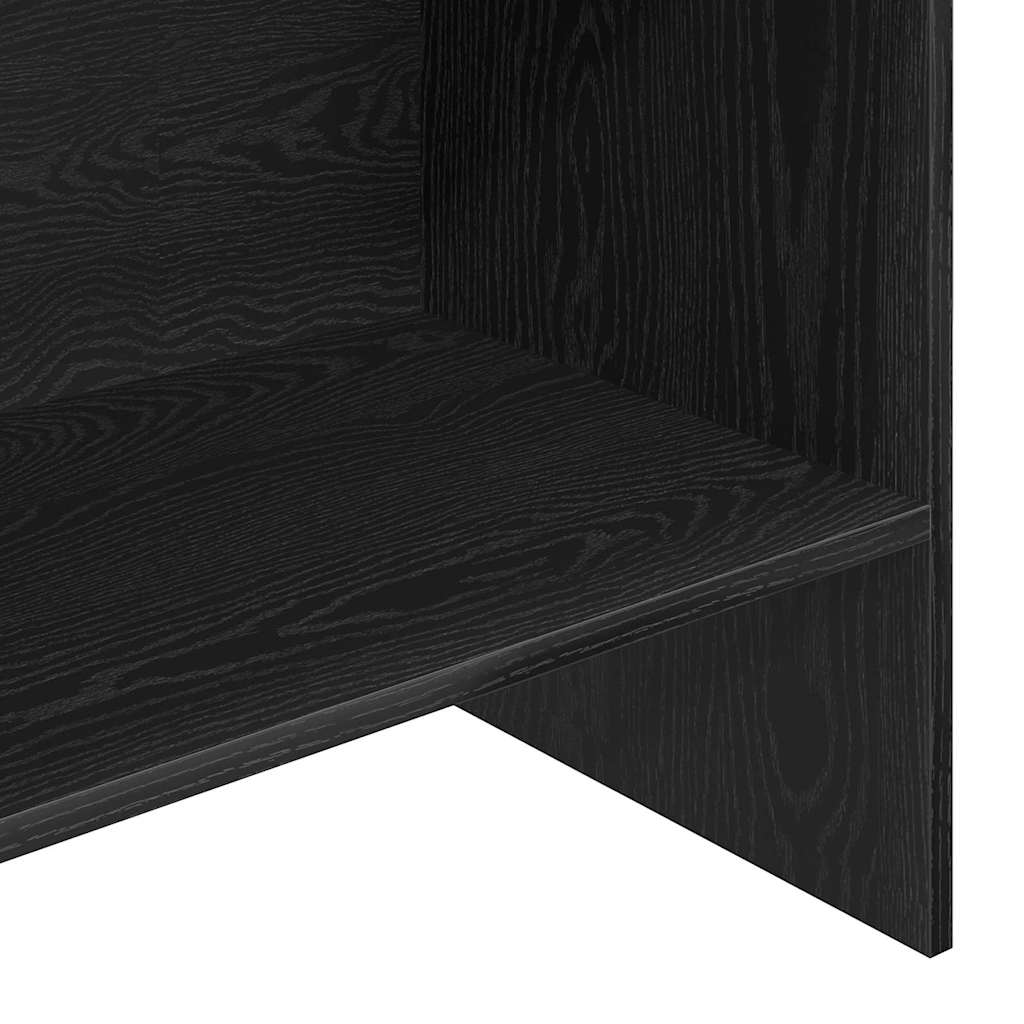 Knihovna 5 Úrovní 60 X 35 X 180 Cm Kompozitní Dřevo Černý Dub