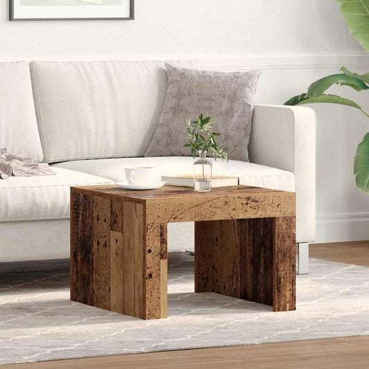 Konferenční Stolek Staré Dřevo 50 X 50 X 35 Cm Kompozitní Dřevo