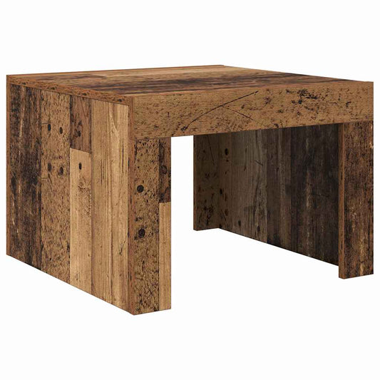 Konferenční Stolek Staré Dřevo 50 X 50 X 35 Cm Kompozitní Dřevo