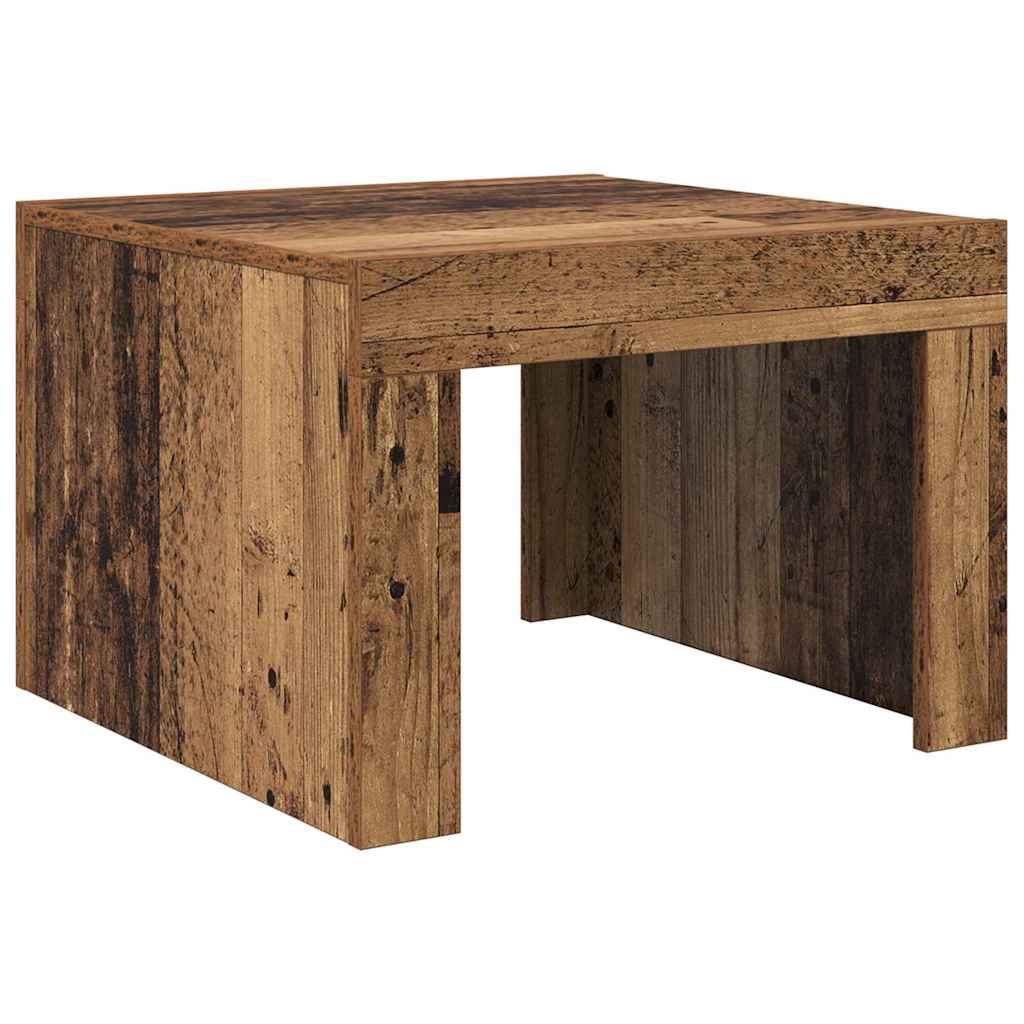 Konferenční Stolek Staré Dřevo 50 X 50 X 35 Cm Kompozitní Dřevo