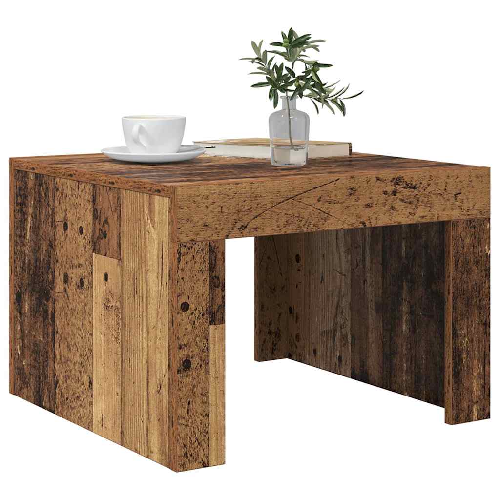 Konferenční Stolek Staré Dřevo 50 X 50 X 35 Cm Kompozitní Dřevo