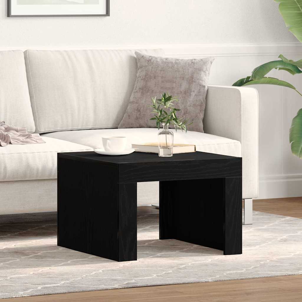 Konferenční Stolek Černý Dub 50 X 50 X 35 Cm Kompozitní Dřevo