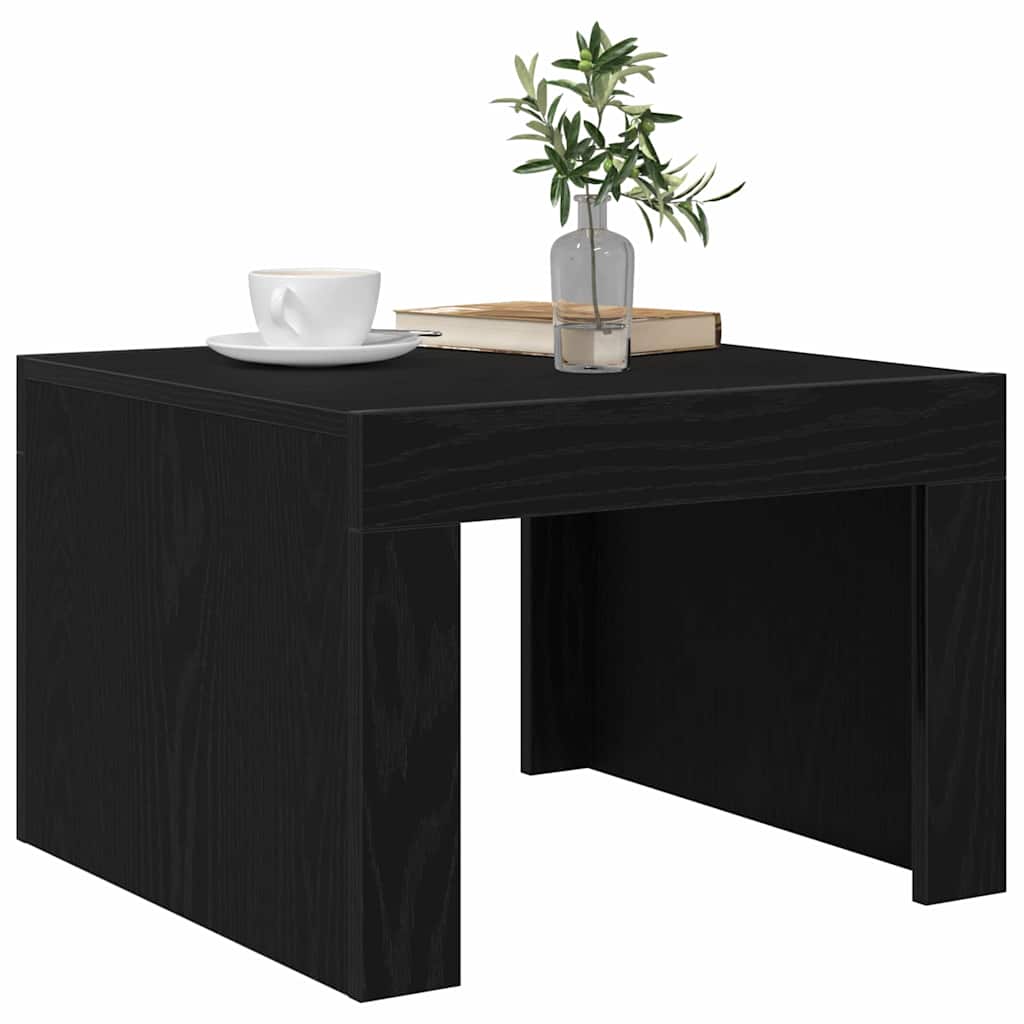 Konferenční Stolek Černý Dub 50 X 50 X 35 Cm Kompozitní Dřevo