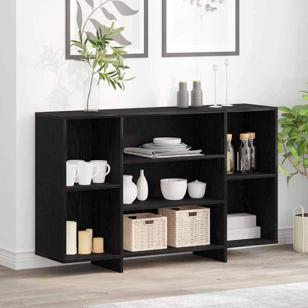 Servírovací Skříň Černý Dub 120 X 30 X 75 Cm Kompozitní Dřevo