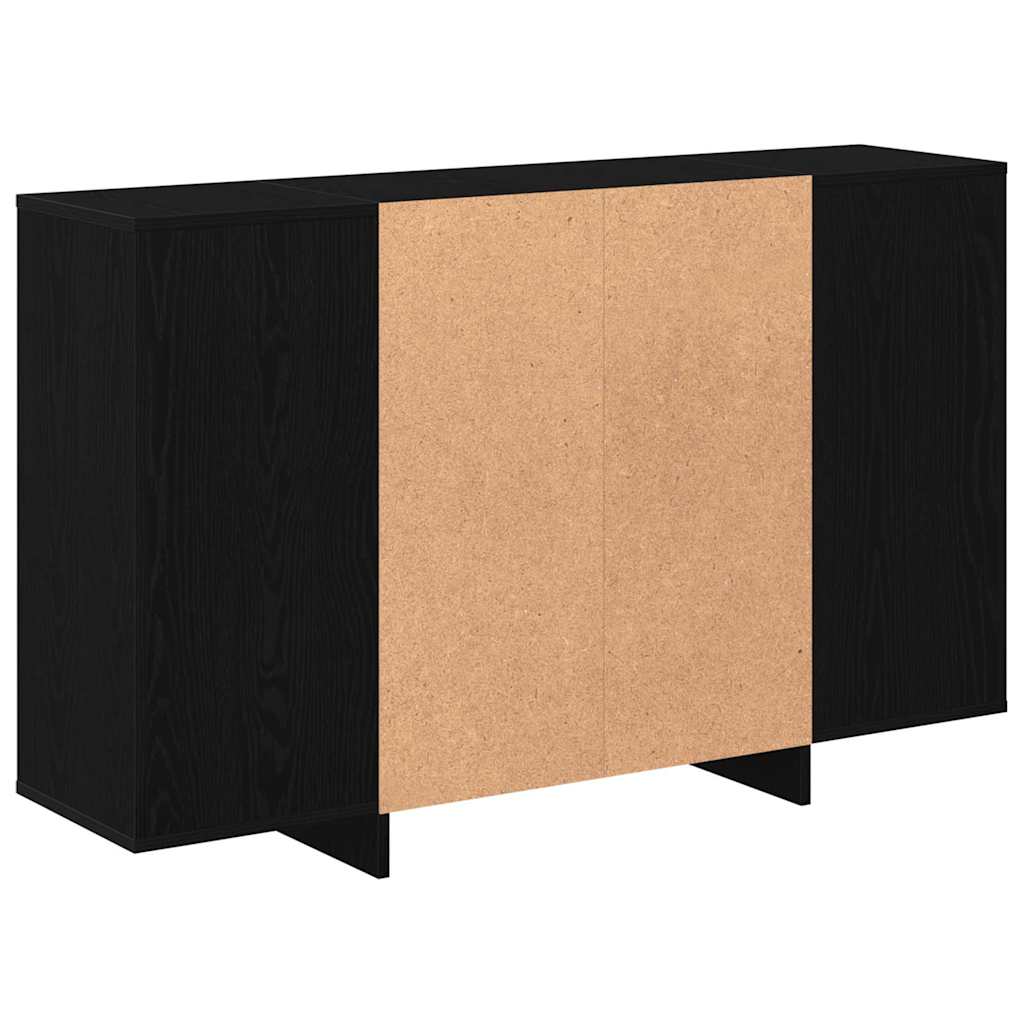 Servírovací Skříň Černý Dub 120 X 30 X 75 Cm Kompozitní Dřevo