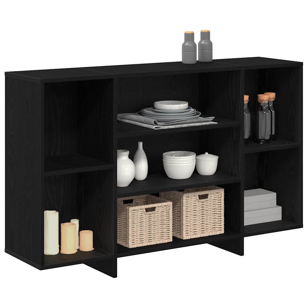 Servírovací Skříň Černý Dub 120 X 30 X 75 Cm Kompozitní Dřevo