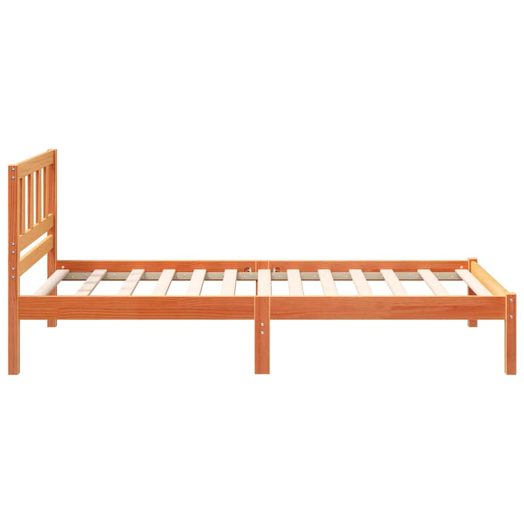 Rám Postele Voskově Hnědá 80 X 200 Cm Masivní Borové Dřevo