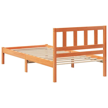 Rám Postele Voskově Hnědá 100 X 200 Cm Masivní Borové Dřevo