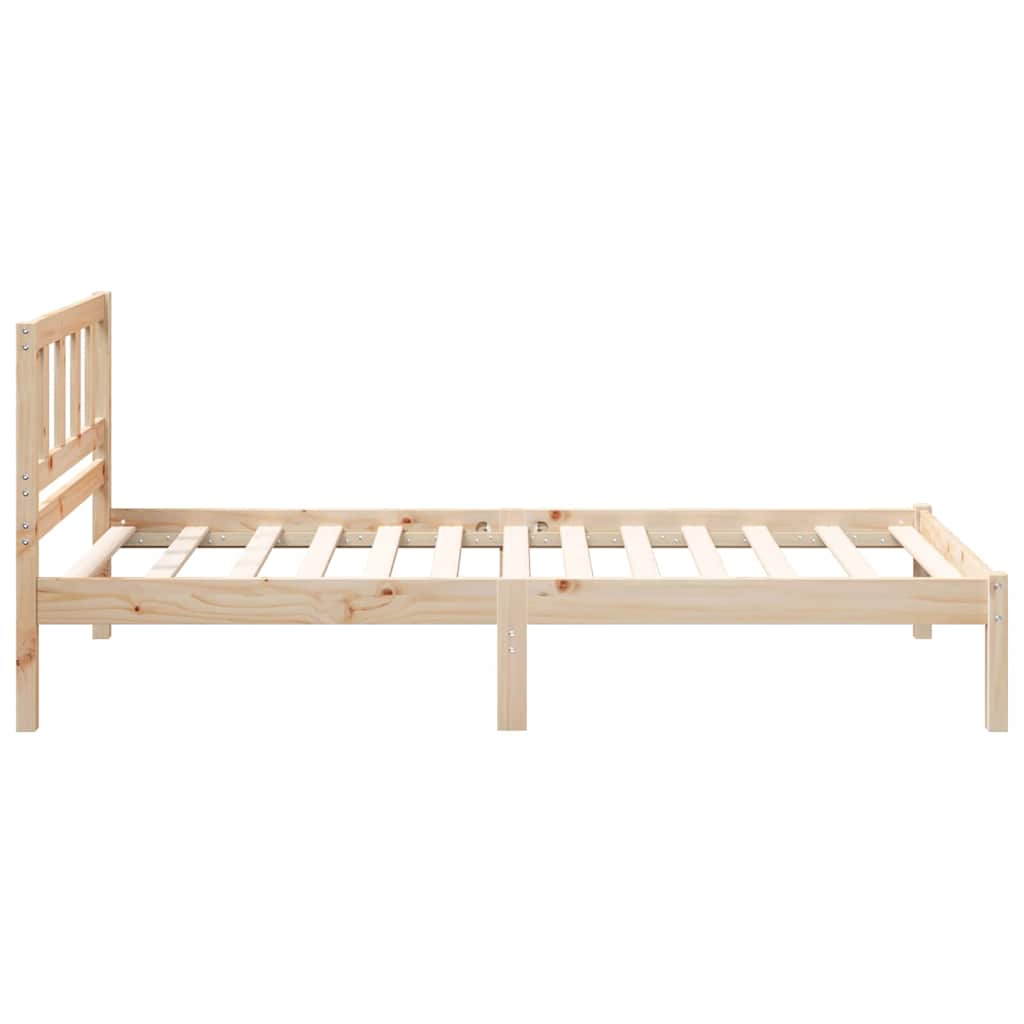 Rám Postele S Čelo Hnědá 75 X 190 Cm Masivní Borové Dřevo