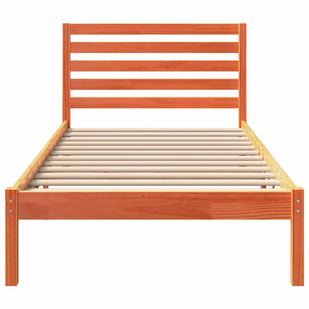 Rám Postele Voskově Hnědá 80 X 200 Cm Masivní Borové Dřevo