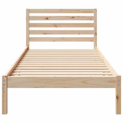 Rám Postele S Čelo Hnědá 80 X 210 Cm Masivní Borové Dřevo