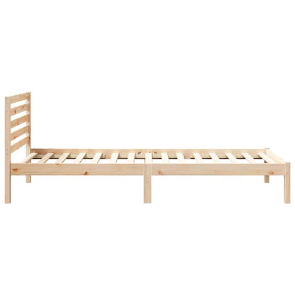 Rám Postele S Čelo Hnědá 80 X 210 Cm Masivní Borové Dřevo
