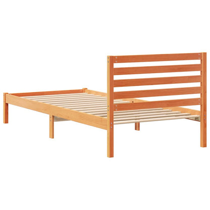 Rám Postele Voskově Hnědá 80 X 210 Cm Masivní Borové Dřevo