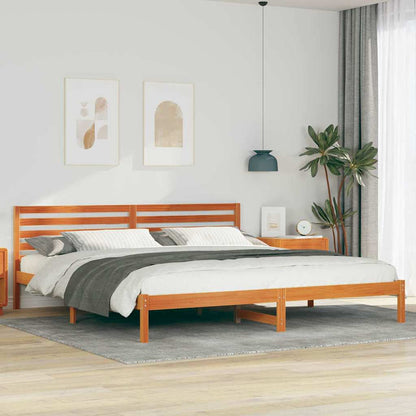 Rám Postele Voskově Hnědá 180 X 210 Cm Masivní Borové Dřevo