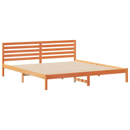 Rám Postele Voskově Hnědá 180 X 210 Cm Masivní Borové Dřevo