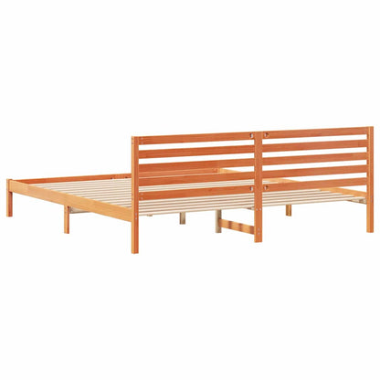 Rám Postele Voskově Hnědá 200 X 210 Cm Masivní Borové Dřevo