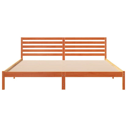 Rám Postele Voskově Hnědá 200 X 210 Cm Masivní Borové Dřevo