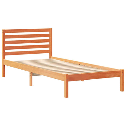Rám Postele Voskově Hnědá 80 X 220 Cm Masivní Borové Dřevo