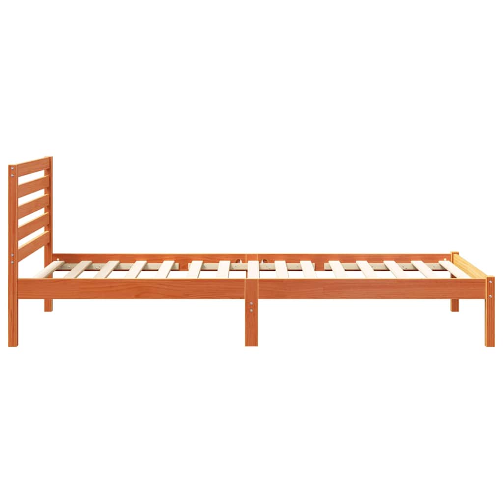 Rám Postele Voskově Hnědá 100 X 220 Cm Masivní Borové Dřevo